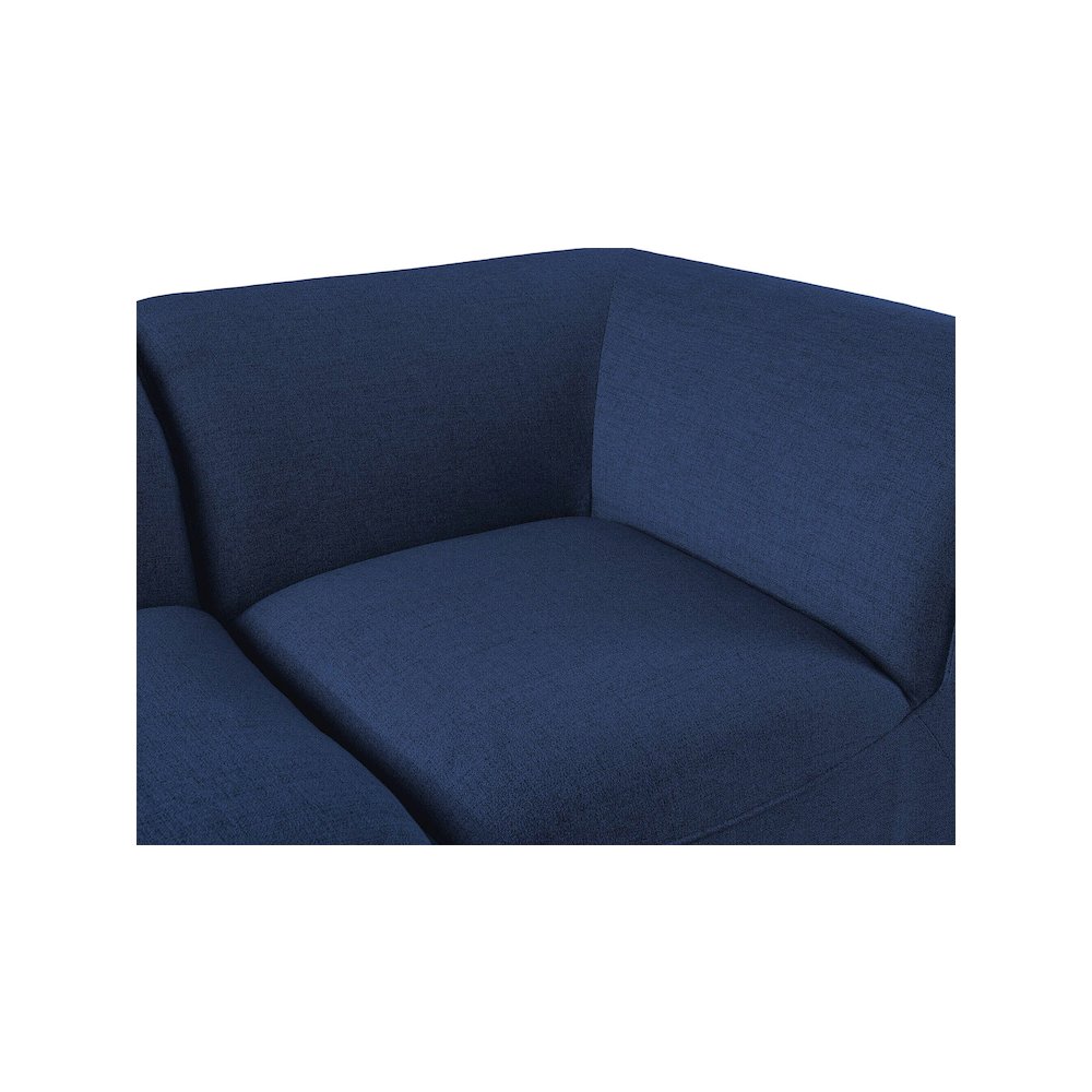 Miramar Navy Durable Linen Textured Corner. Picture 4