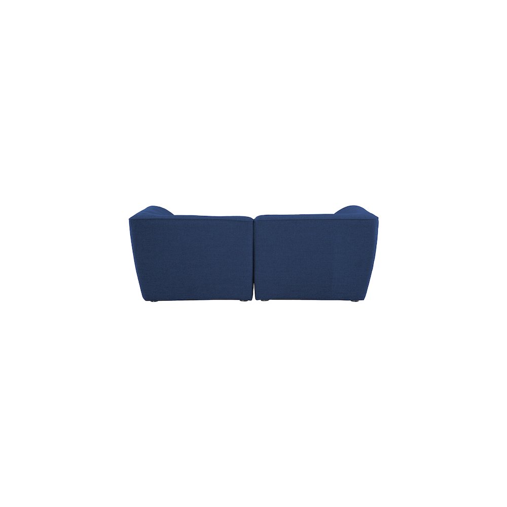 Miramar Navy Durable Linen Textured Modular Sofa. Picture 2