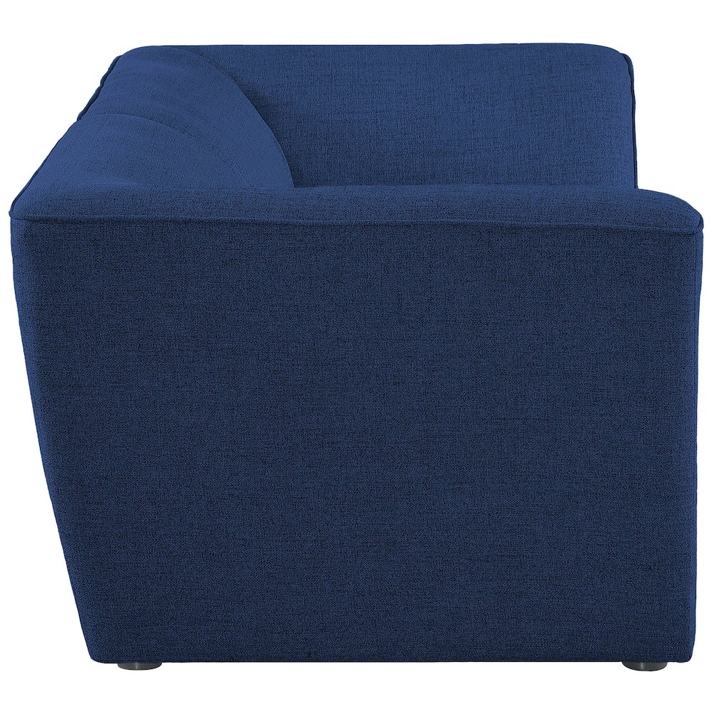 Miramar Navy Durable Linen Textured Modular Sofa. Picture 4