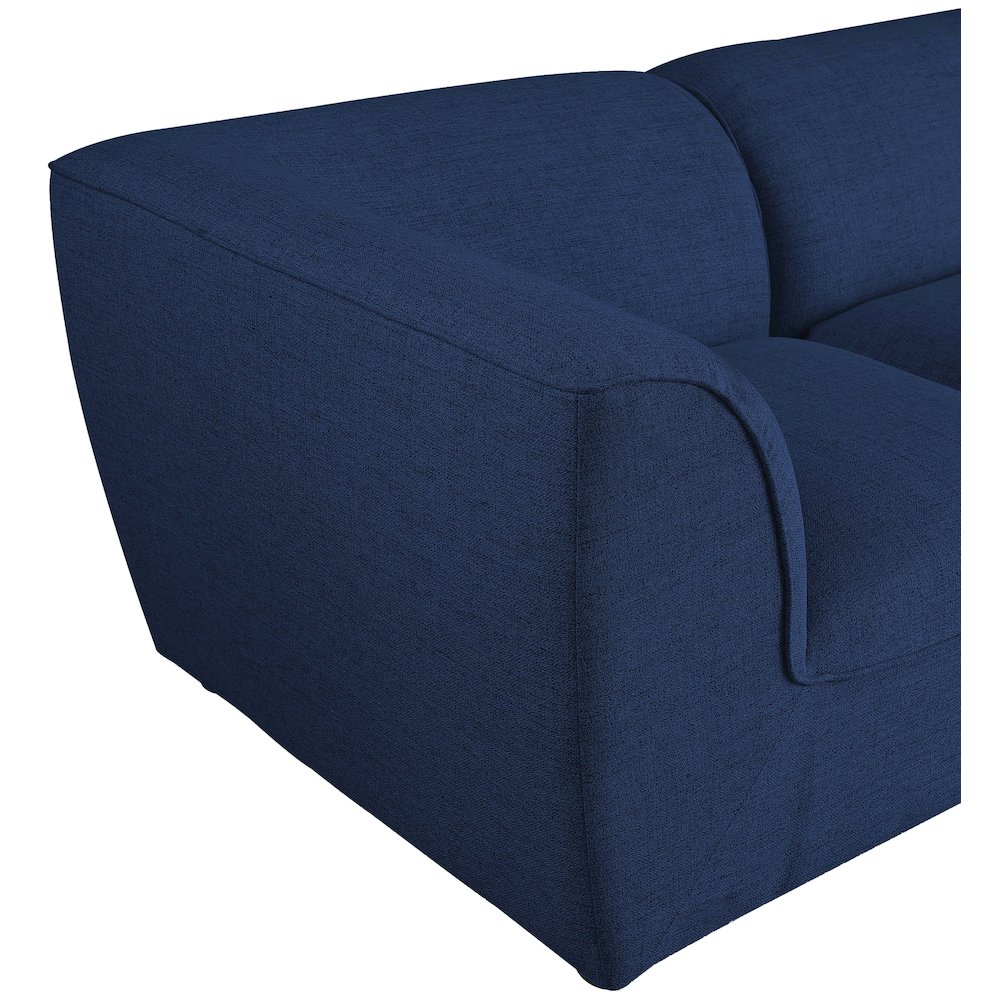 Miramar Navy Durable Linen Textured Modular Sofa. Picture 5