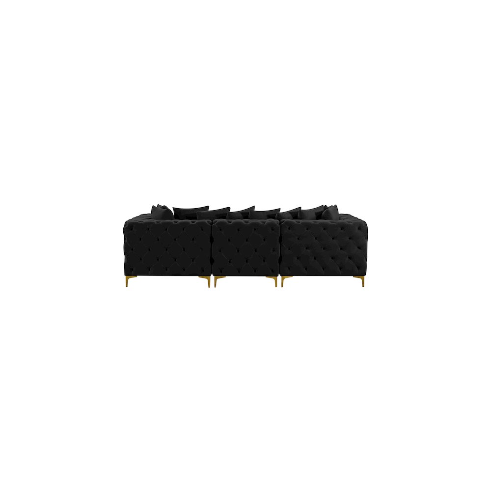 Tremblay Black Velvet Modular Sofa. Picture 10