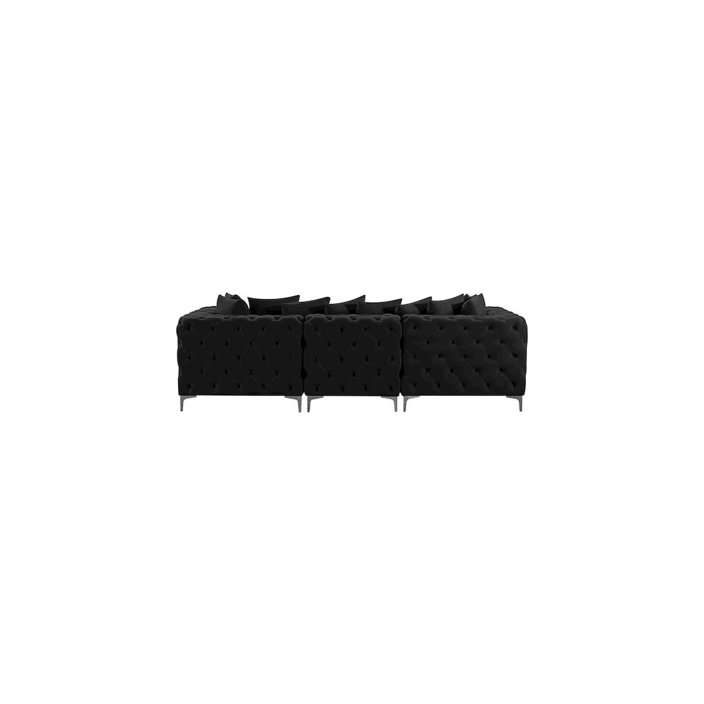 Tremblay Black Velvet Modular Sofa. Picture 11