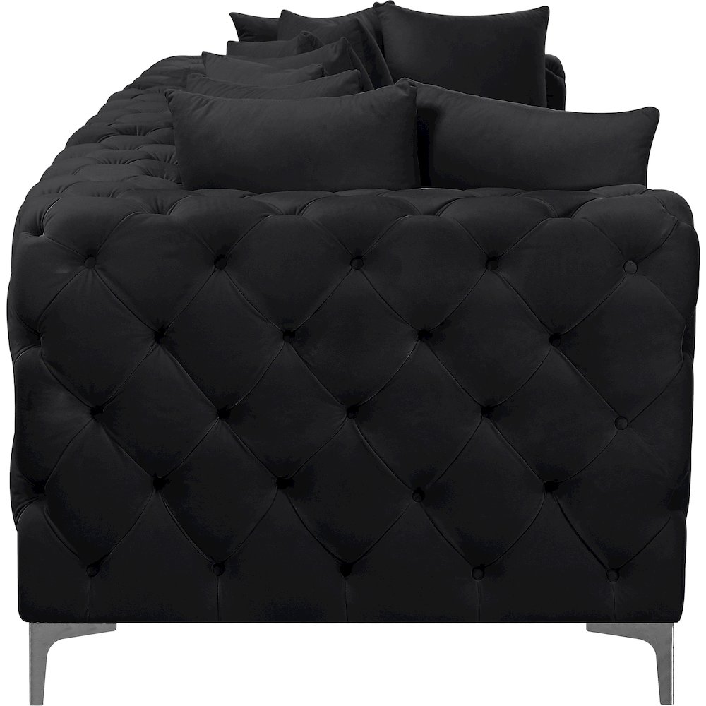 Tremblay Black Velvet Modular Sofa. Picture 13