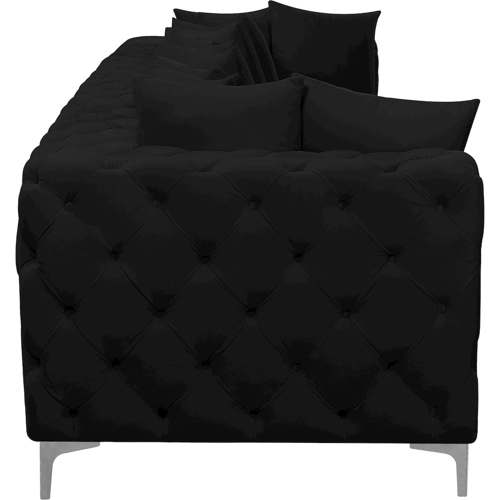 Tremblay Black Velvet Modular Sofa. Picture 9