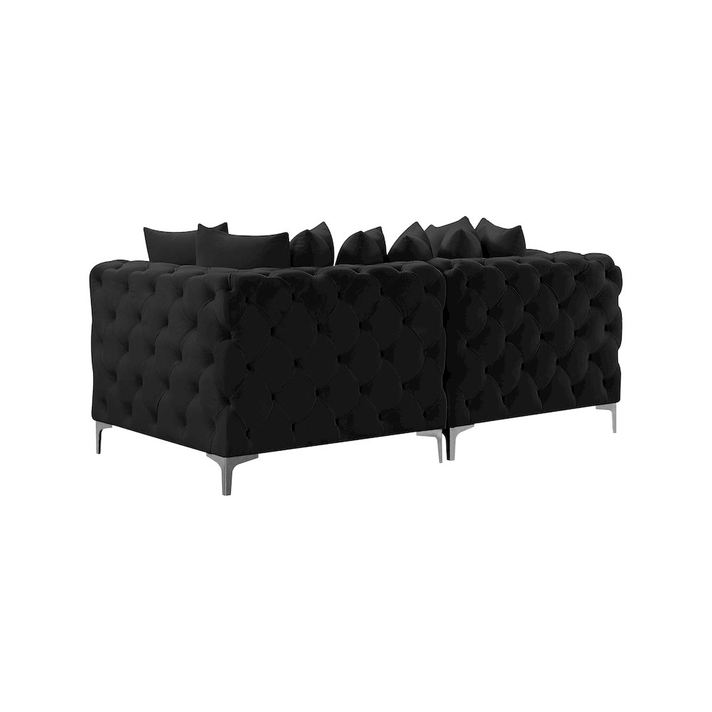Tremblay Black Velvet Modular Sofa. Picture 9