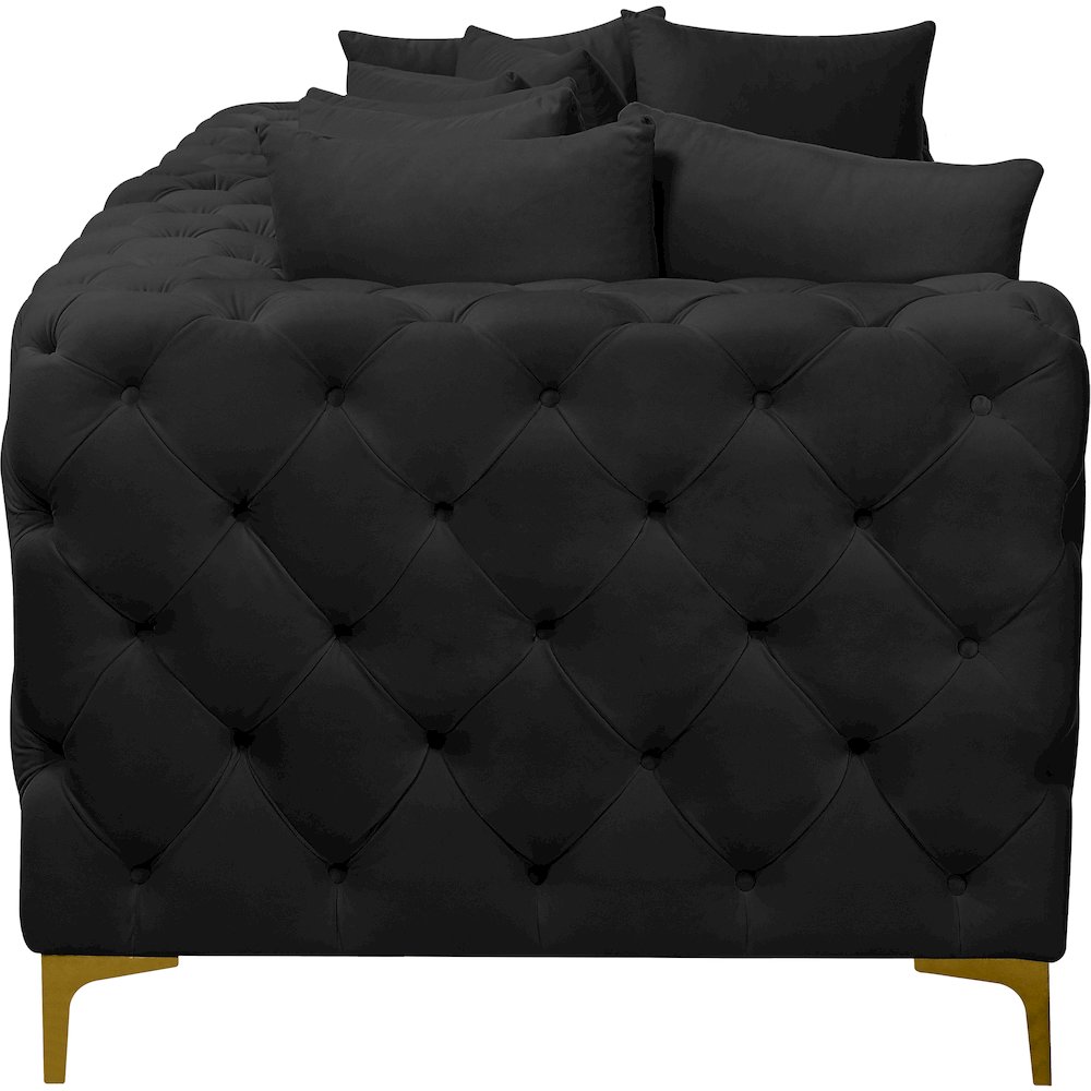 Tremblay Black Velvet Modular Sofa. Picture 10