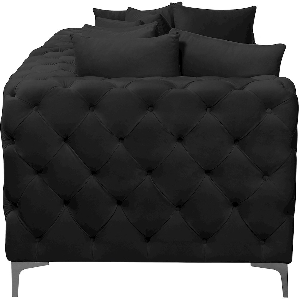 Tremblay Black Velvet Modular Sofa. Picture 11