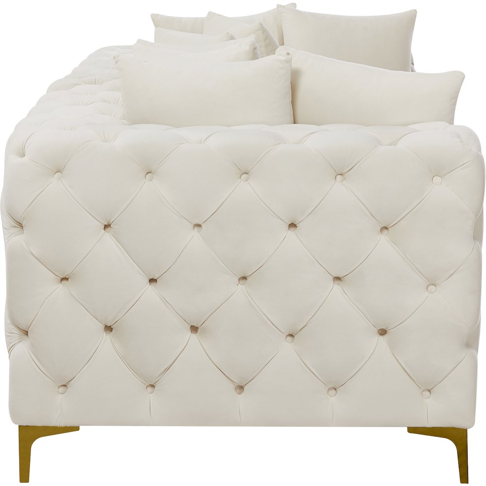 Tremblay Cream Velvet Modular Sofa. Picture 10