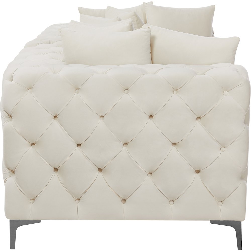 Tremblay Cream Velvet Modular Sofa. Picture 11