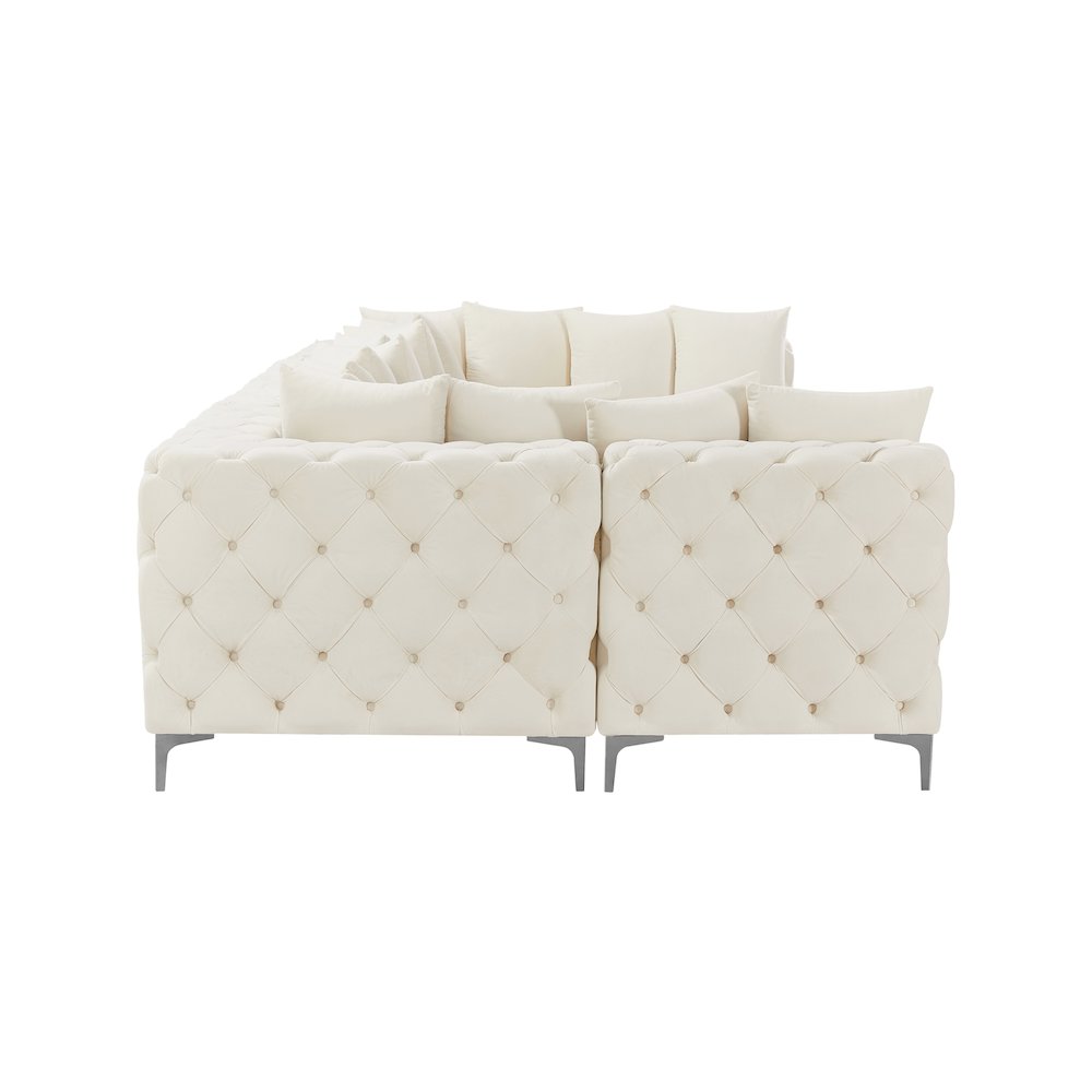 Tremblay Cream Velvet Modular Sectional. Picture 9