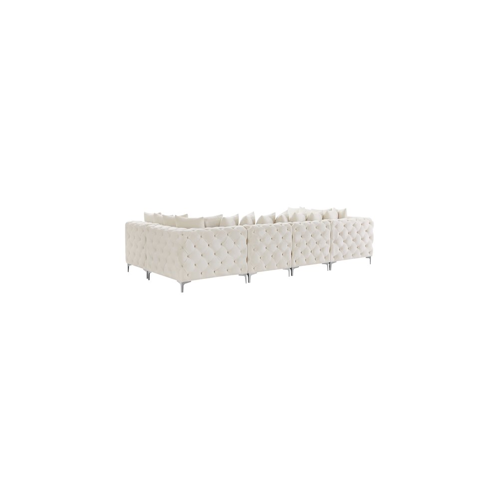 Tremblay Cream Velvet Modular Sectional. Picture 11