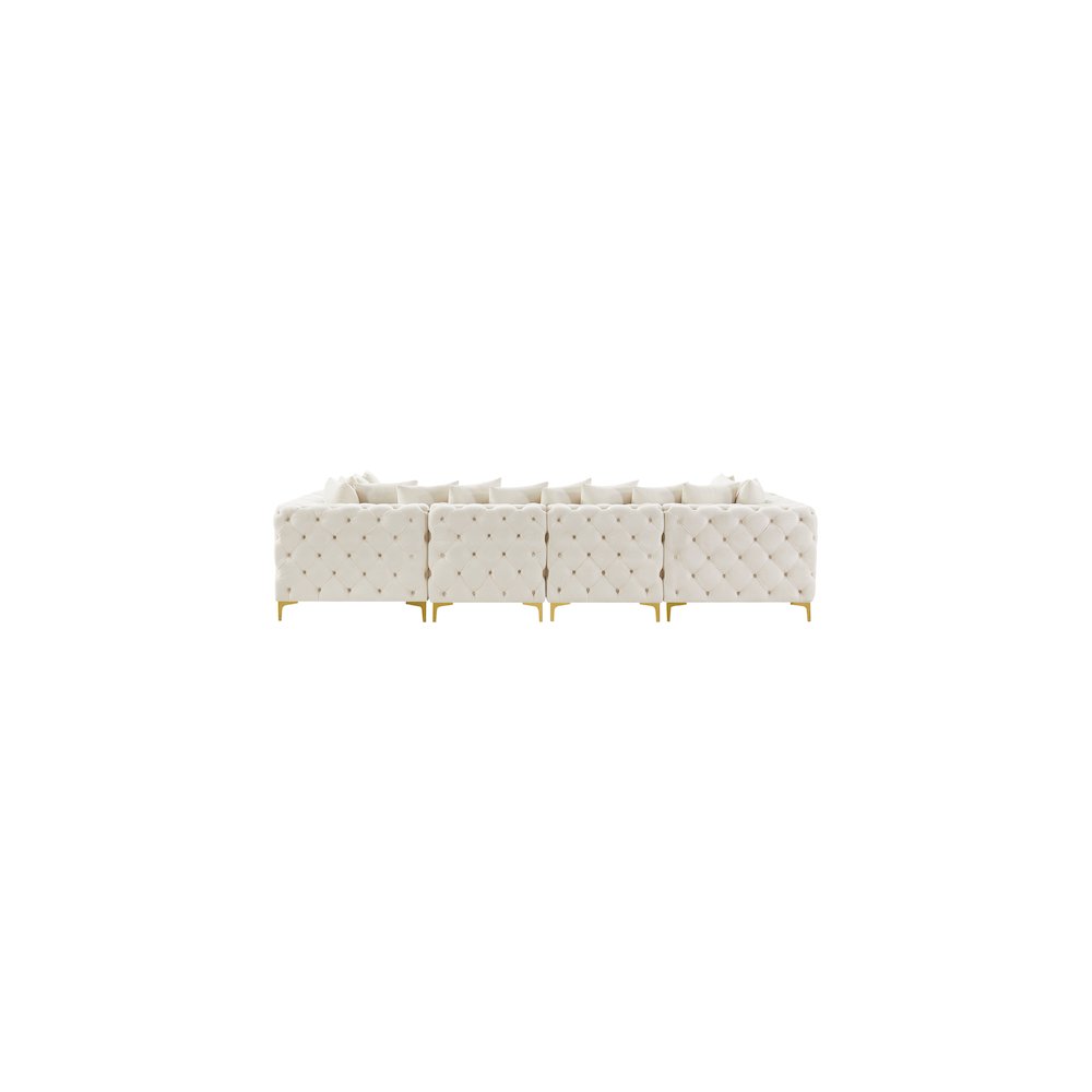 Tremblay Cream Velvet Modular Sectional. Picture 12