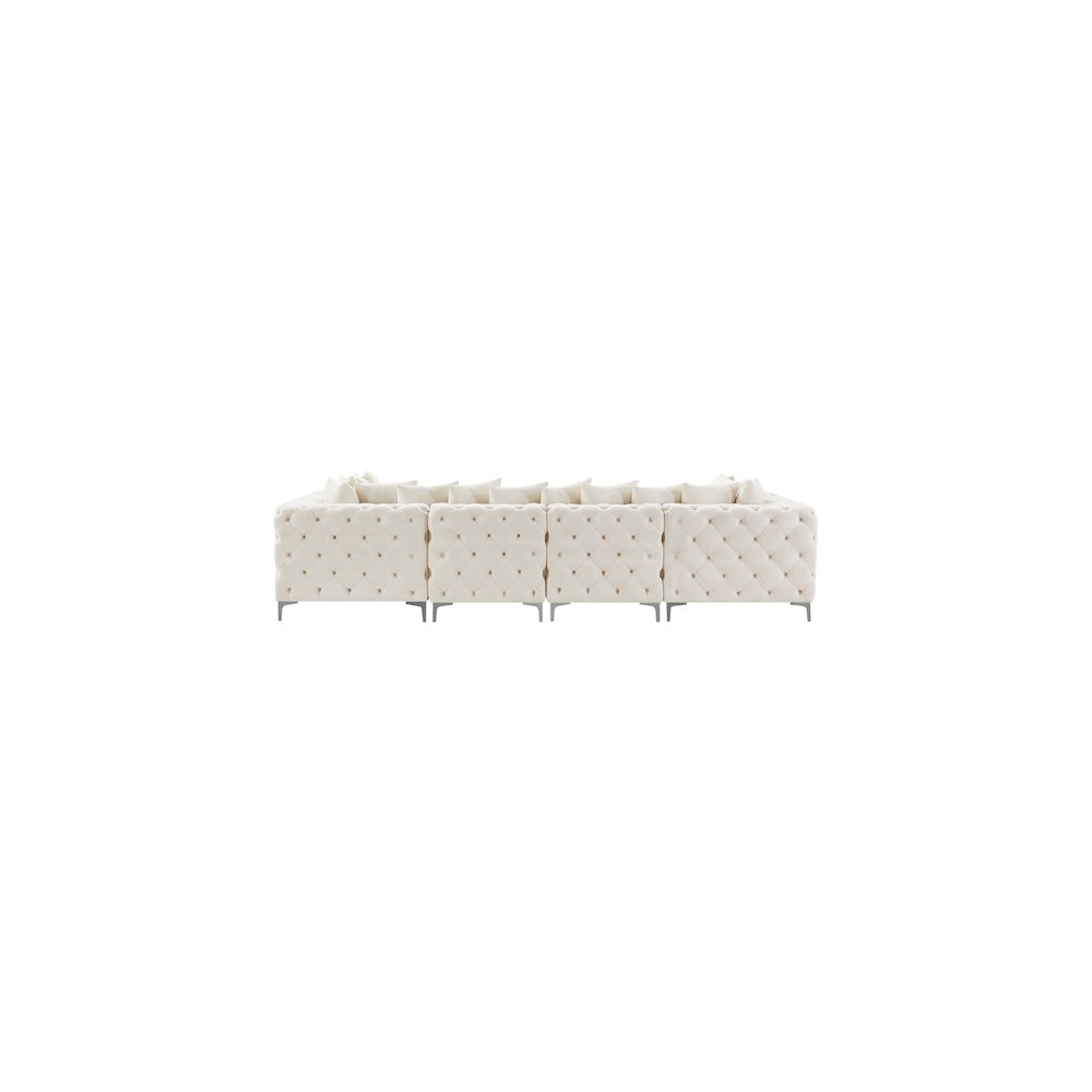 Tremblay Cream Velvet Modular Sectional. Picture 13