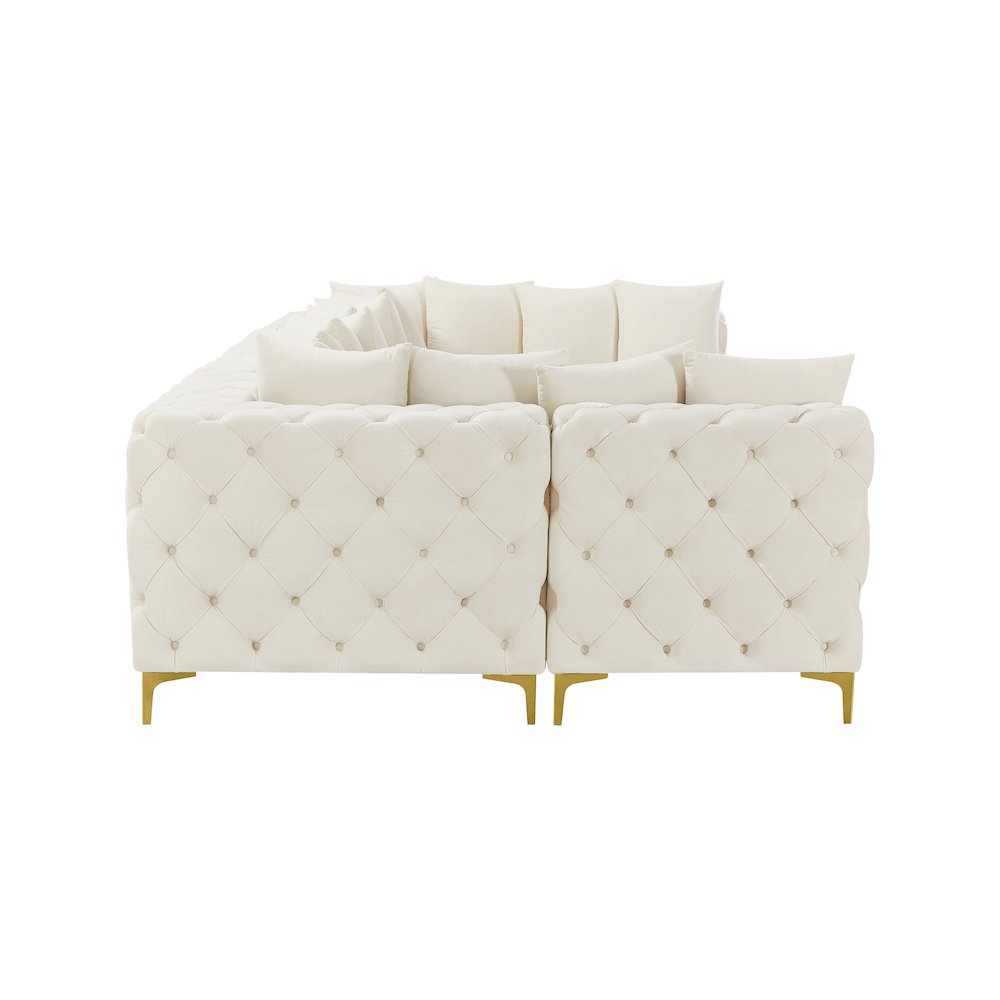Tremblay Cream Velvet Modular Sectional. Picture 8