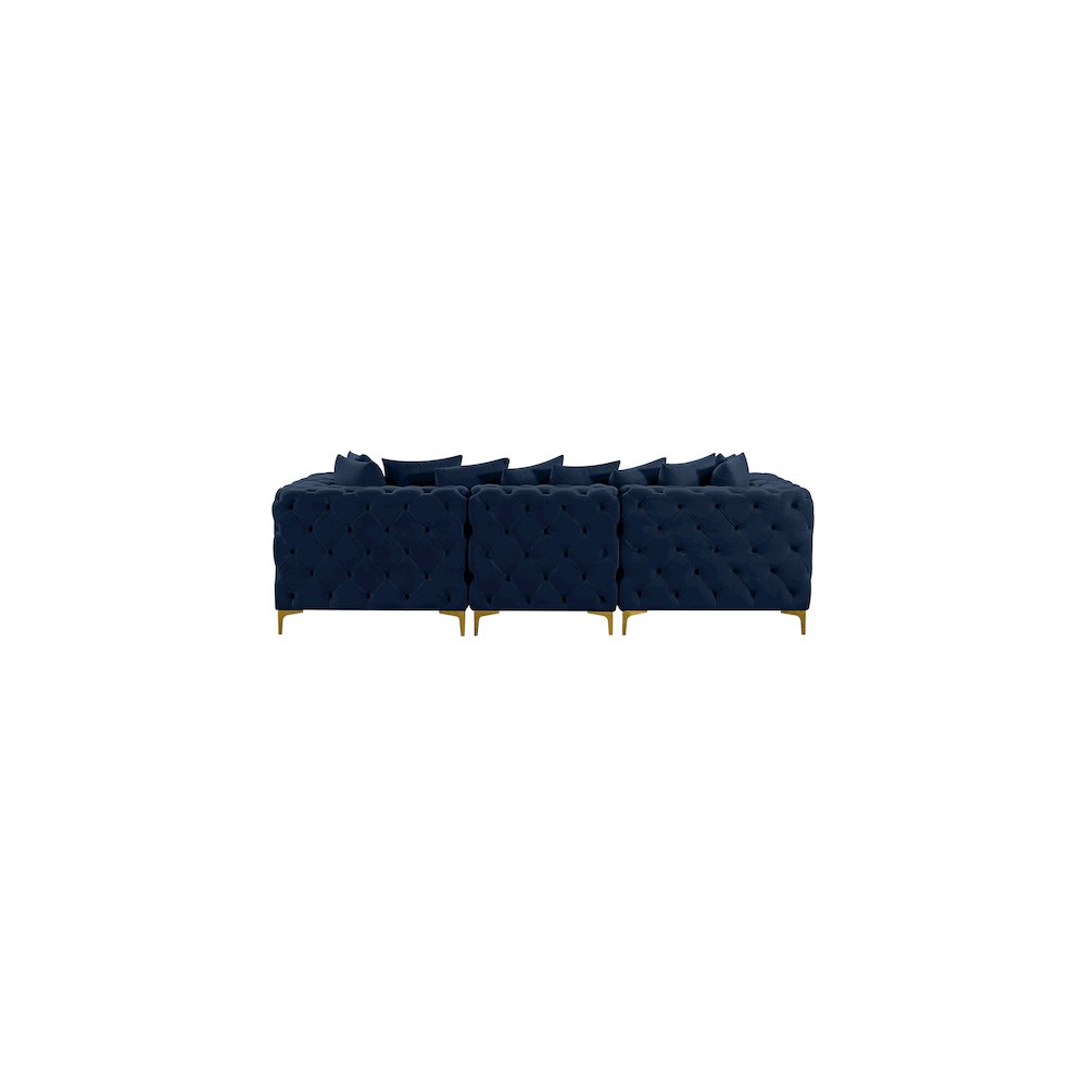 Tremblay Navy Velvet Modular Sofa. Picture 10