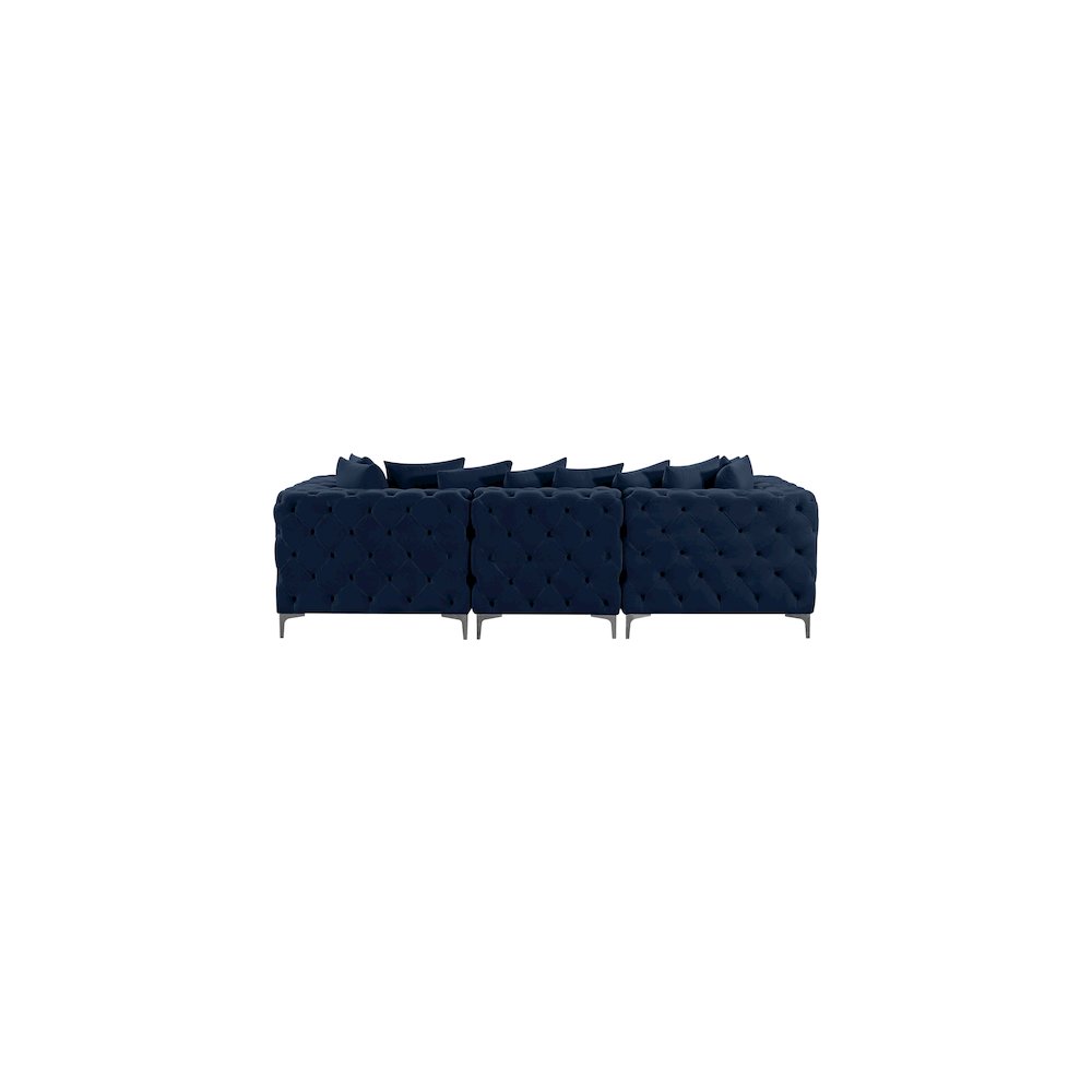 Tremblay Navy Velvet Modular Sofa. Picture 11