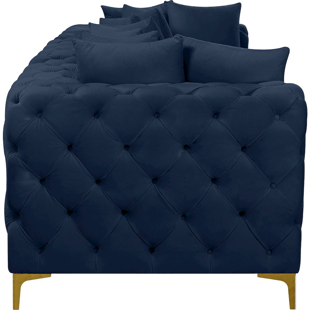 Tremblay Navy Velvet Modular Sofa. Picture 12