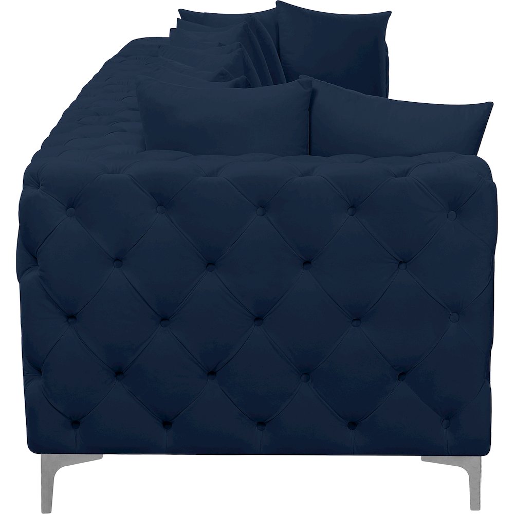 Tremblay Navy Velvet Modular Sofa. Picture 9