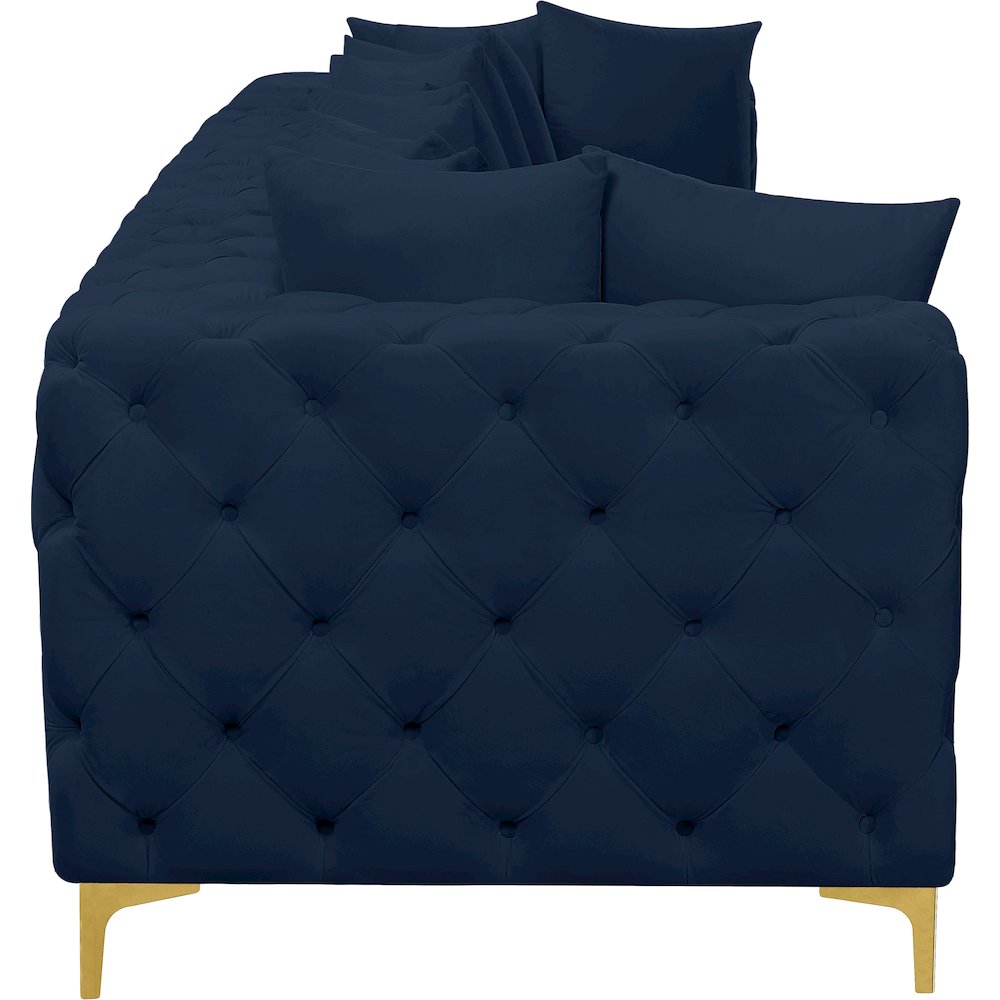 Tremblay Navy Velvet Modular Sofa. Picture 8