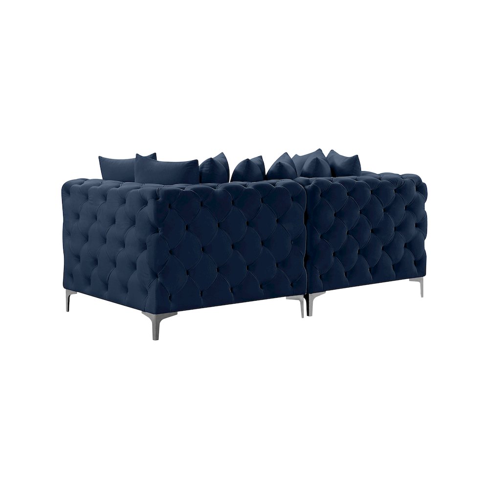 Tremblay Navy Velvet Modular Sofa. Picture 9