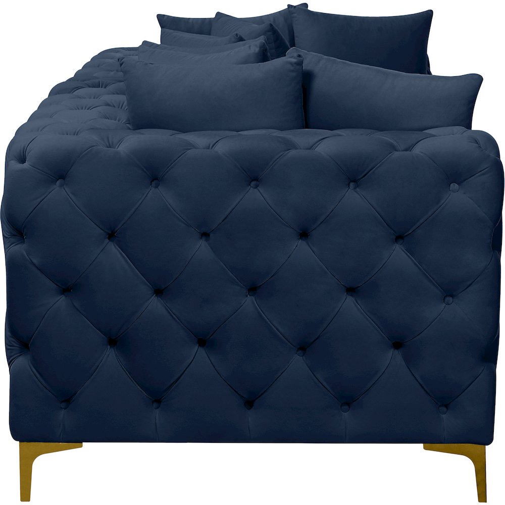 Tremblay Navy Velvet Modular Sofa. Picture 10