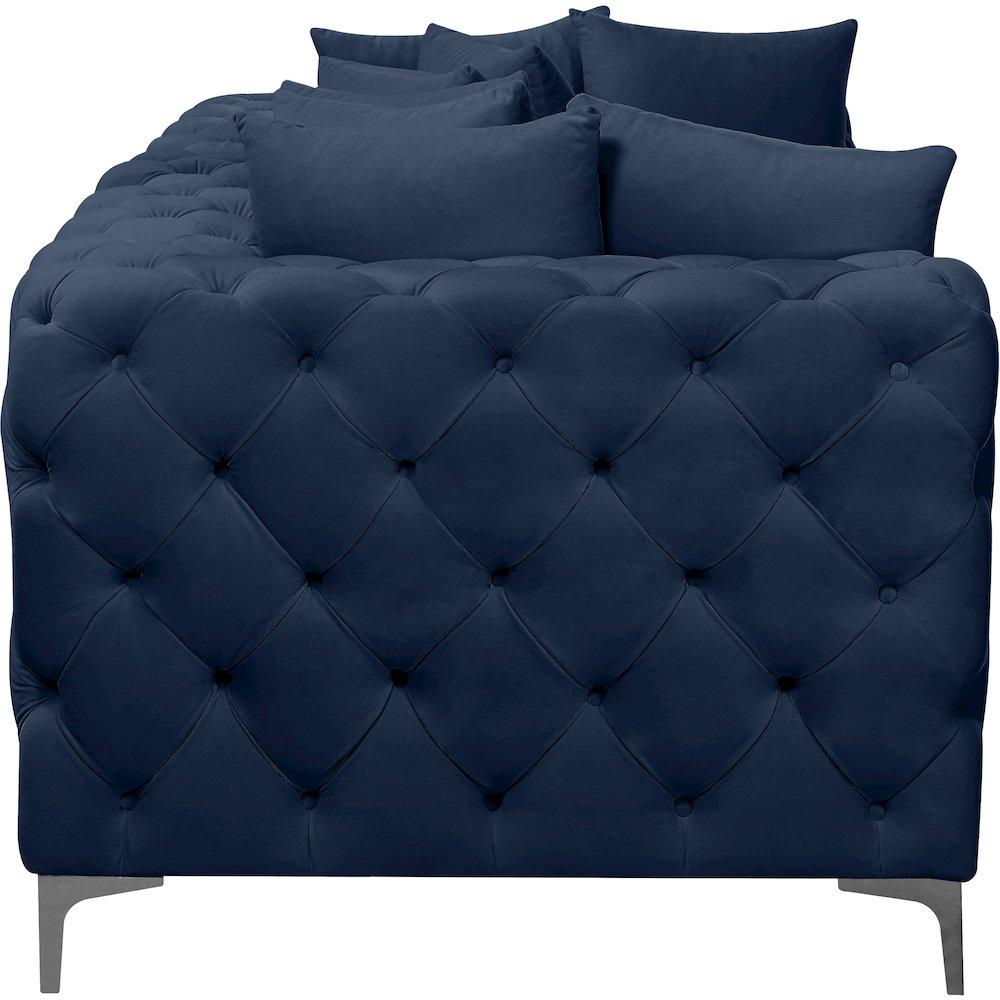 Tremblay Navy Velvet Modular Sofa. Picture 11