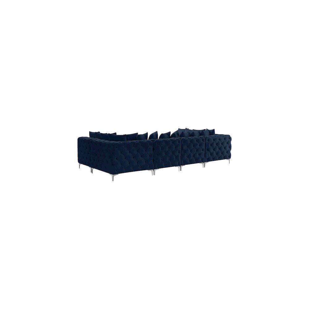 Tremblay Navy Velvet Modular Sectional. Picture 11