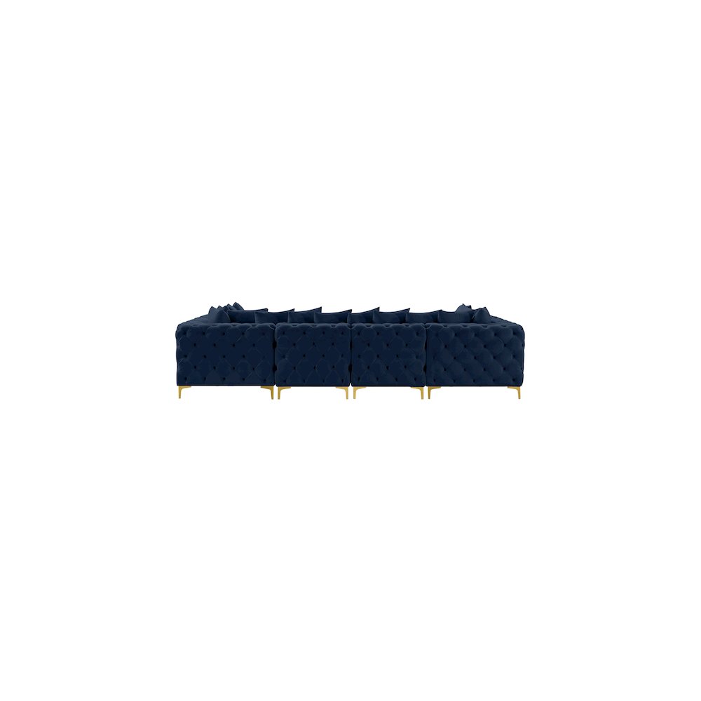 Tremblay Navy Velvet Modular Sectional. Picture 12