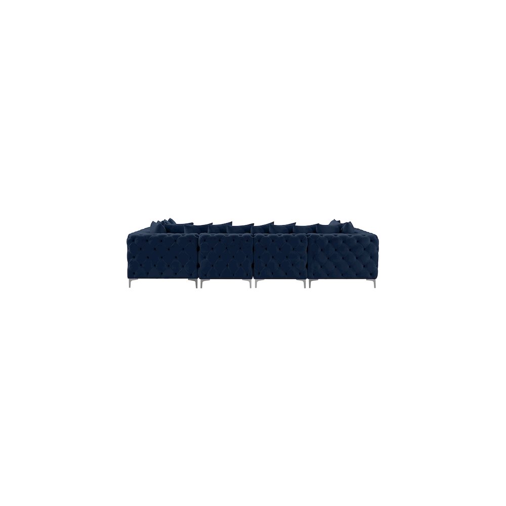 Tremblay Navy Velvet Modular Sectional. Picture 13