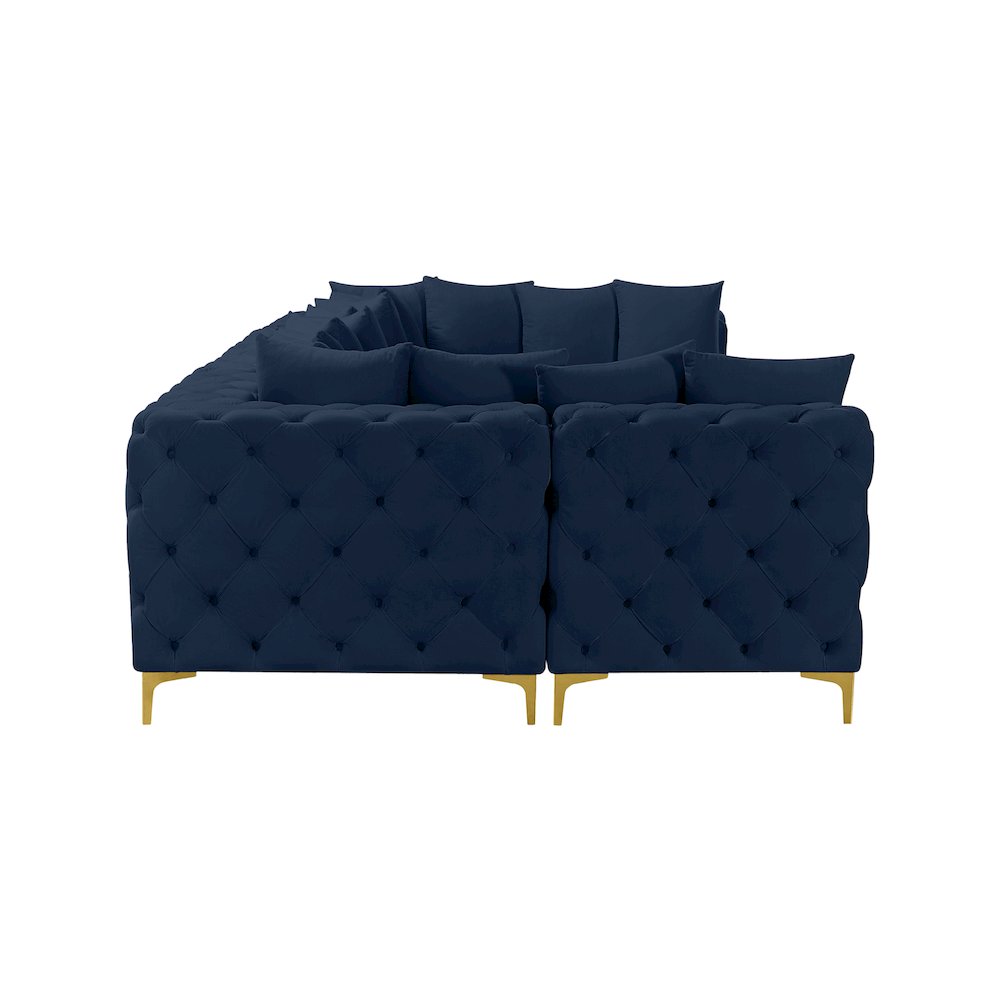 Tremblay Navy Velvet Modular Sectional. Picture 8