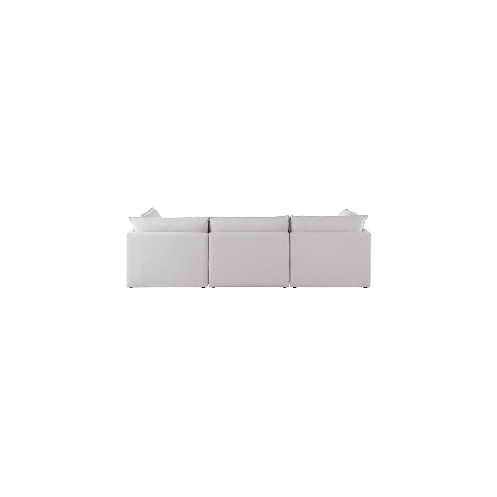 Mackenzie Beige Durable Linen Textured Modular Sofa. Picture 2