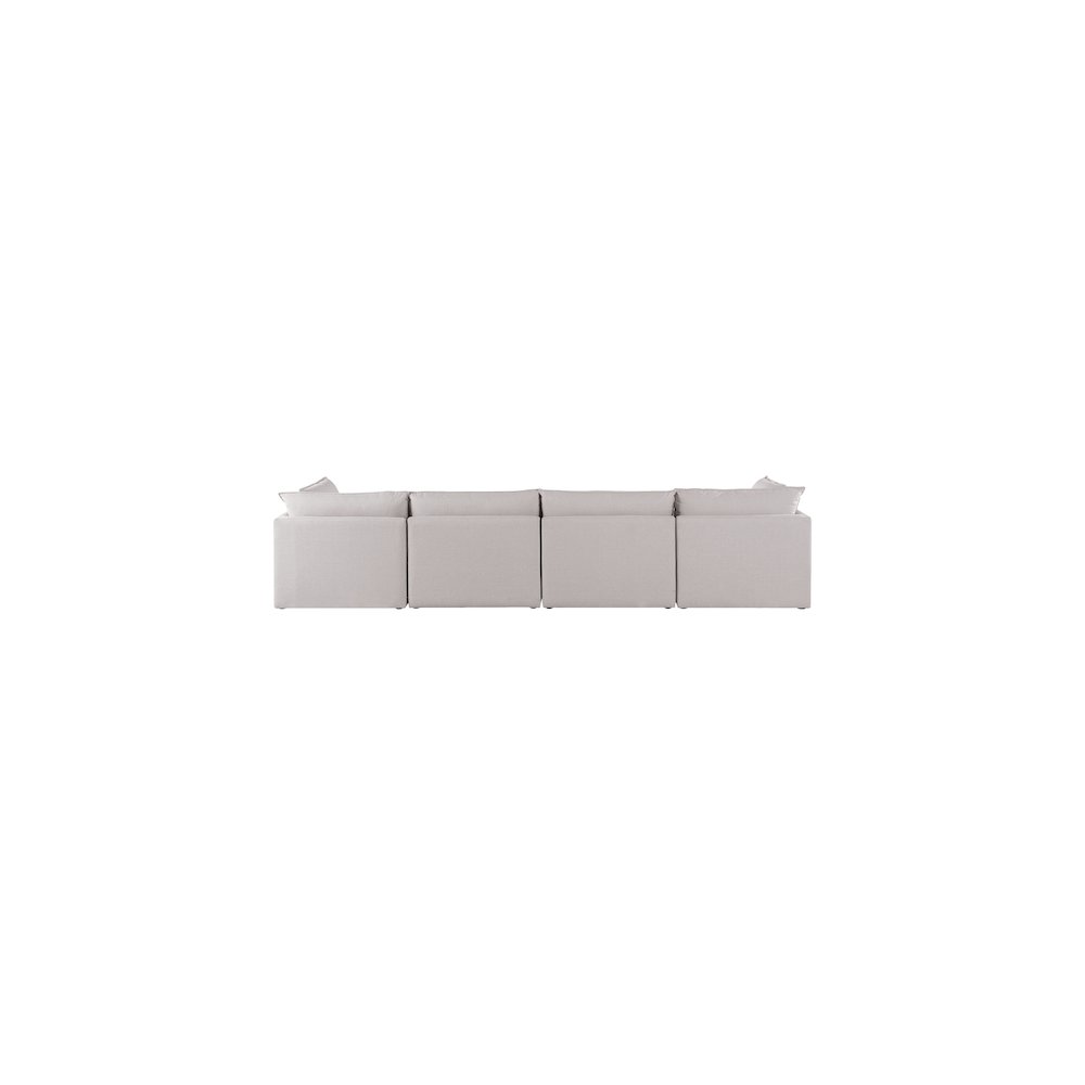 Mackenzie Beige Durable Linen Textured Modular Sofa. Picture 2