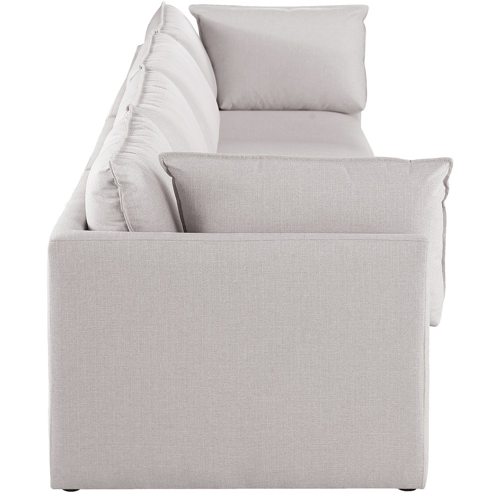 Mackenzie Beige Durable Linen Textured Modular Sofa. Picture 4