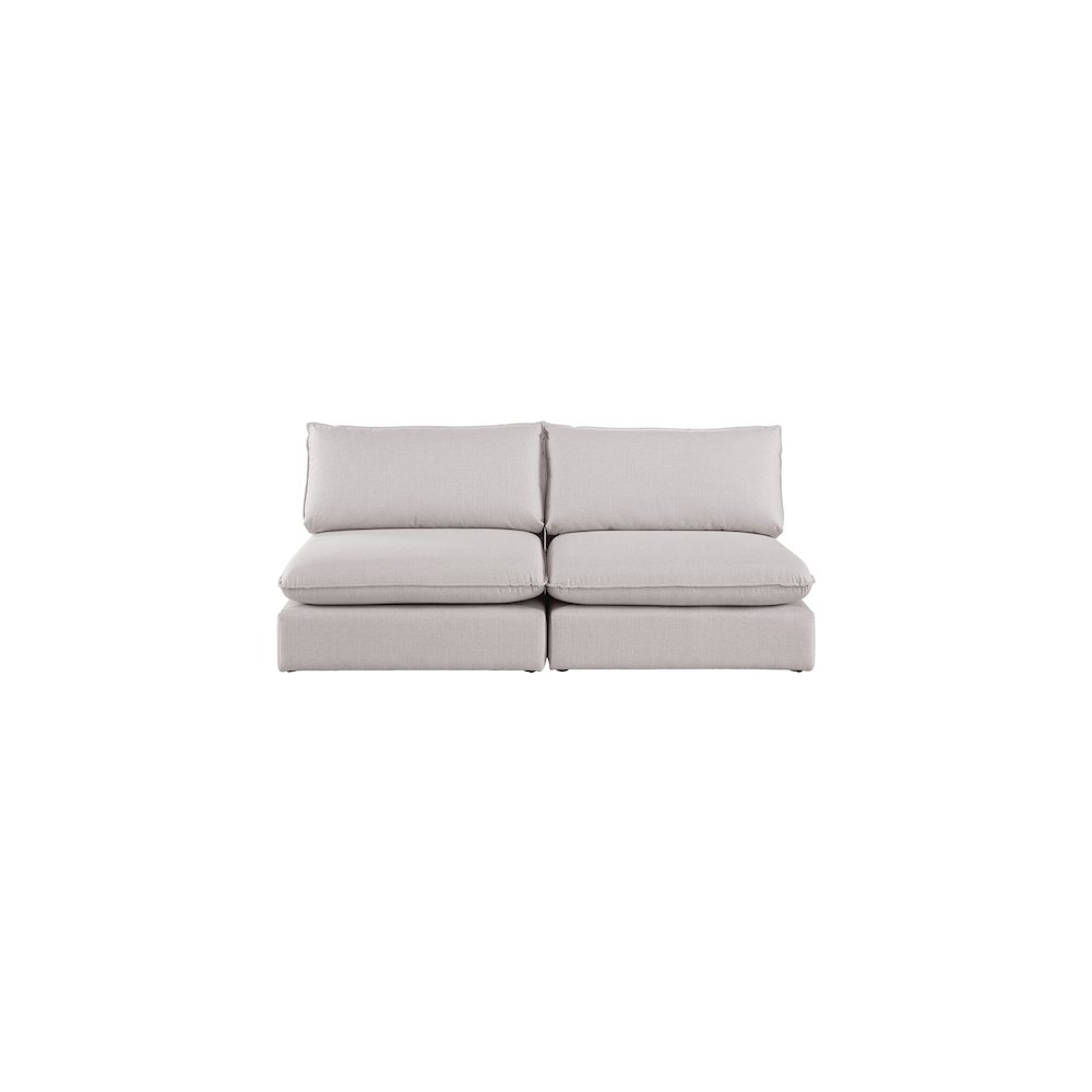 Mackenzie Beige Durable Linen Textured Modular Sofa. Picture 3