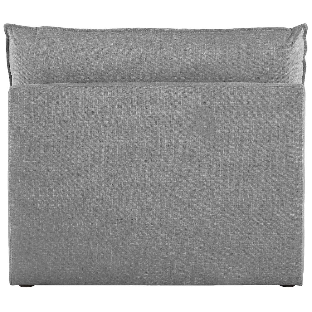Mackenzie Grey Durable Linen Textured Armless Chair. Picture 2