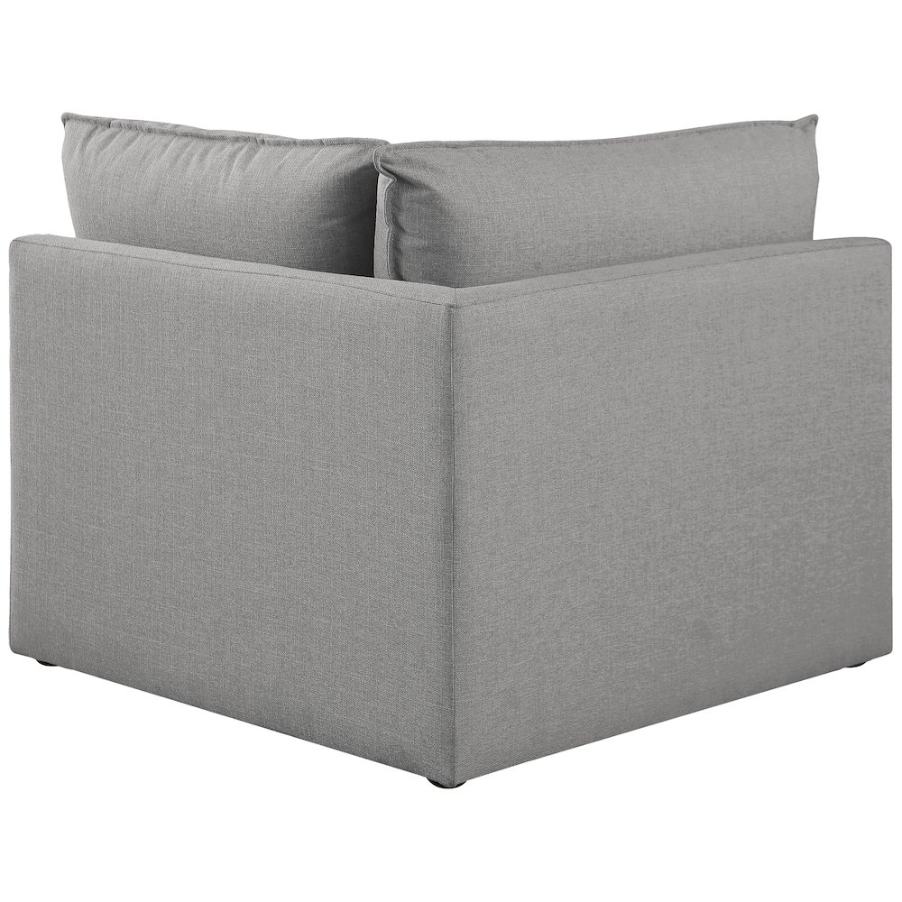 Mackenzie Grey Durable Linen Textured Corner Chair. Picture 2