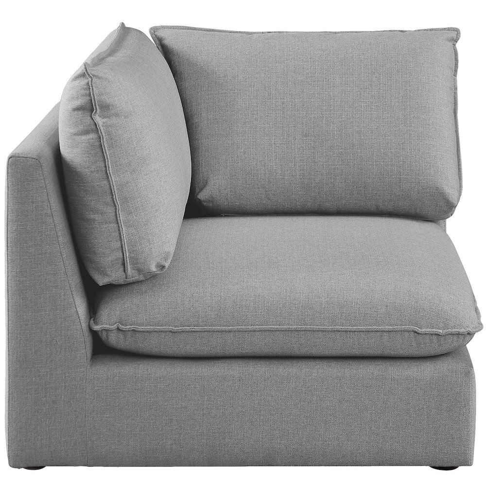 Mackenzie Grey Durable Linen Textured Corner Chair. Picture 3