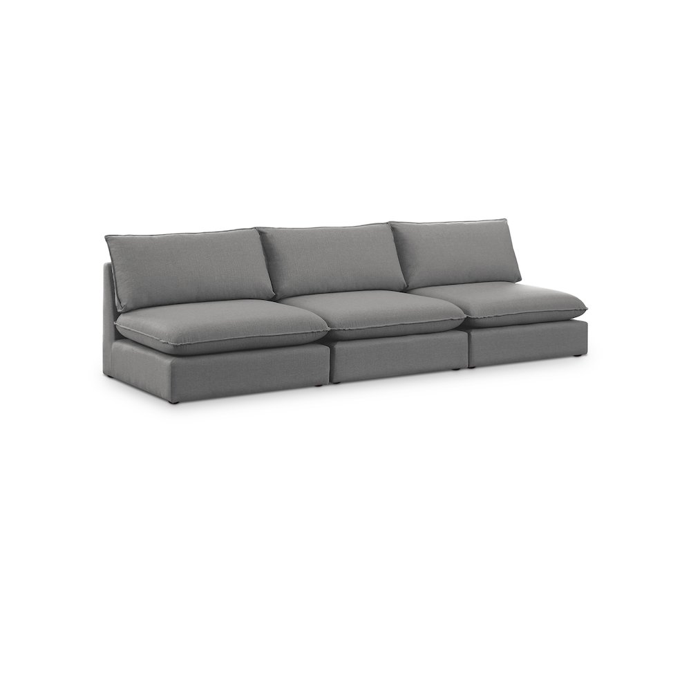 Mackenzie Grey Durable Linen Textured Modular Sofa. Picture 1