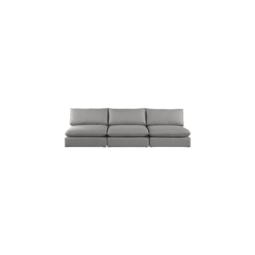 Mackenzie Grey Durable Linen Textured Modular Sofa. Picture 3