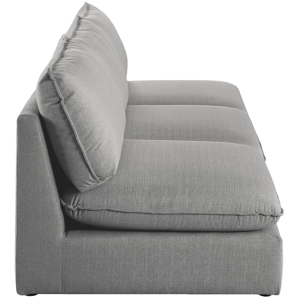 Mackenzie Grey Durable Linen Textured Modular Sofa. Picture 4