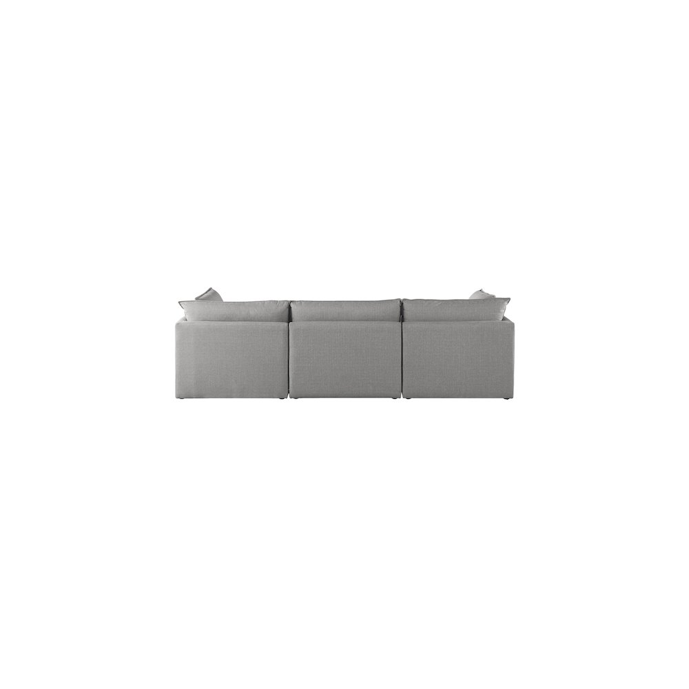 Mackenzie Grey Durable Linen Textured Modular Sofa. Picture 2