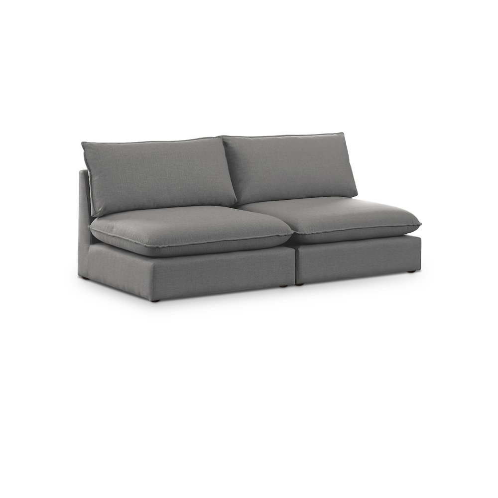 Mackenzie Grey Durable Linen Textured Modular Sofa. Picture 1
