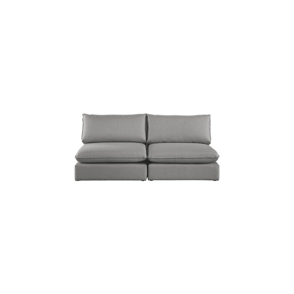 Mackenzie Grey Durable Linen Textured Modular Sofa. Picture 3