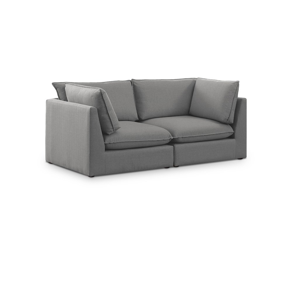 Mackenzie Grey Durable Linen Textured Modular Sofa. Picture 1