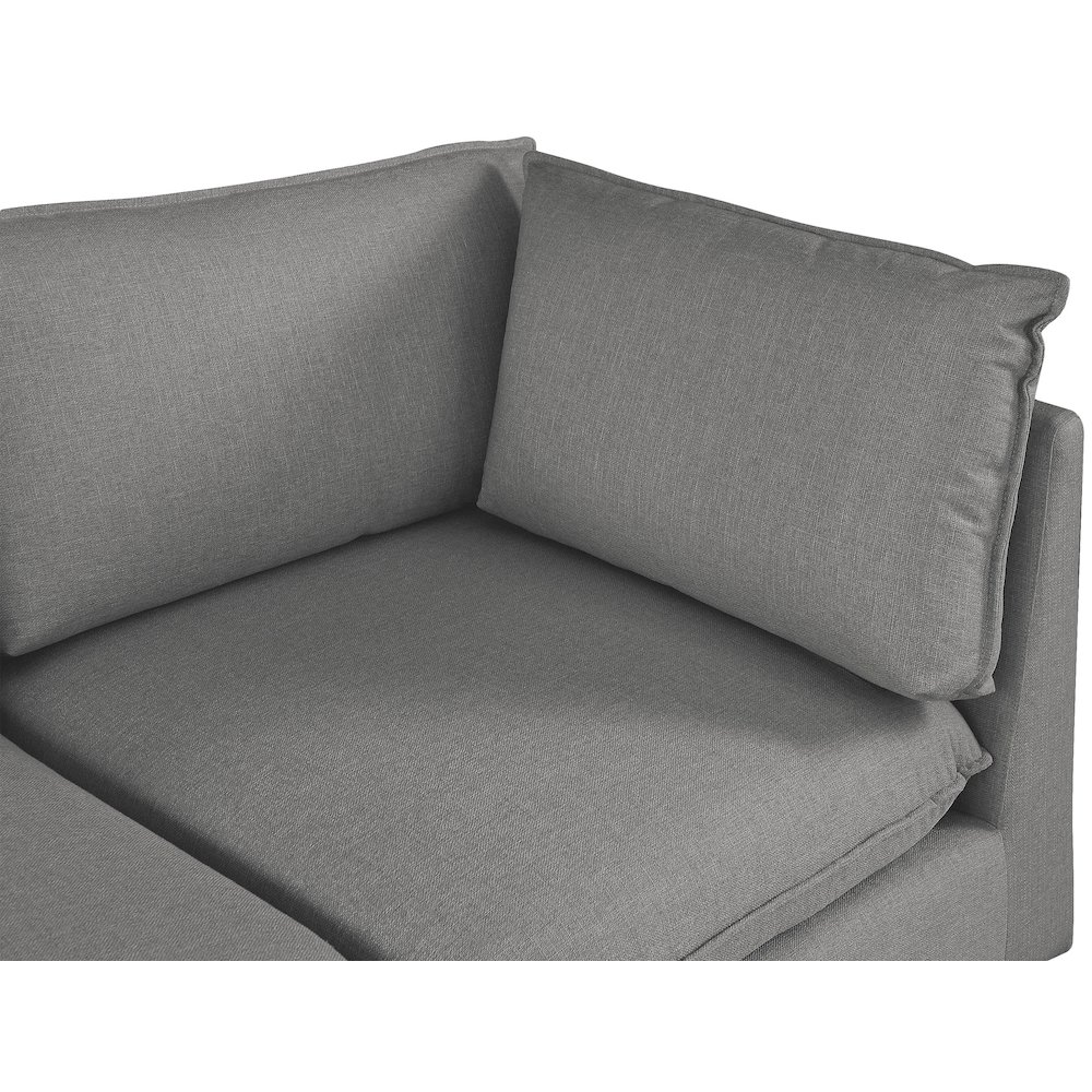 Mackenzie Grey Durable Linen Textured Modular Sofa. Picture 6