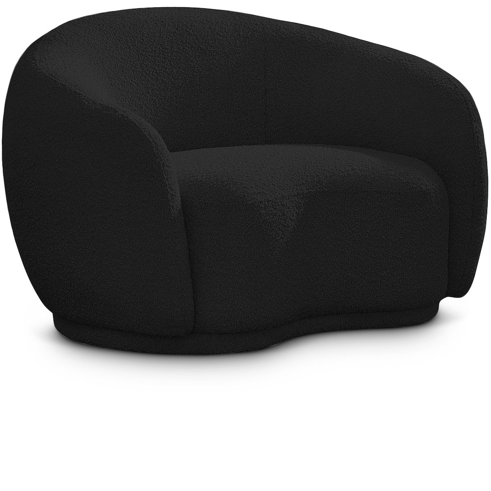 Hyde Black Boucle Fabric Chair. Picture 1