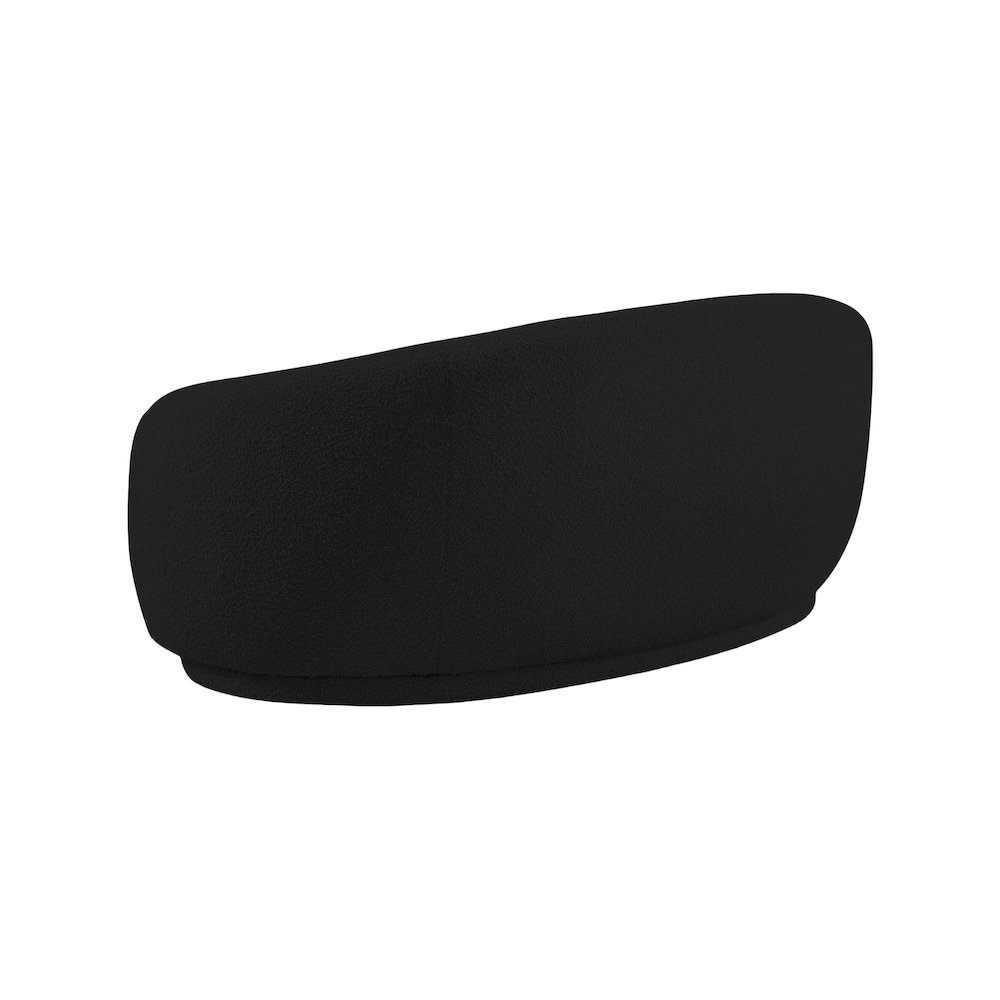 Hyde Black Boucle Fabric Loveseat. Picture 3