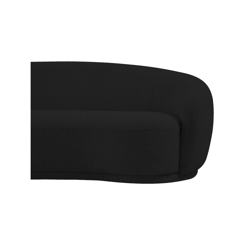 Hyde Black Boucle Fabric Loveseat. Picture 7