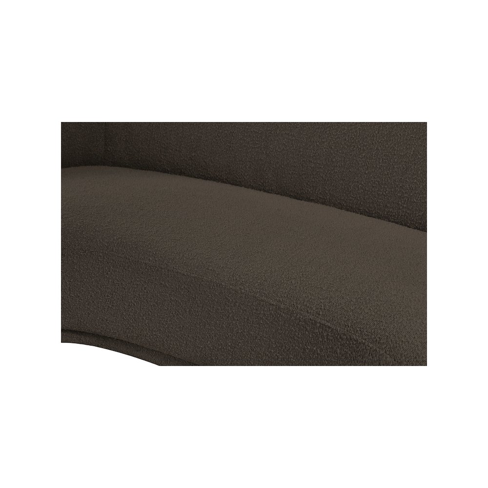 Hyde Brown Boucle Fabric Loveseat. Picture 9