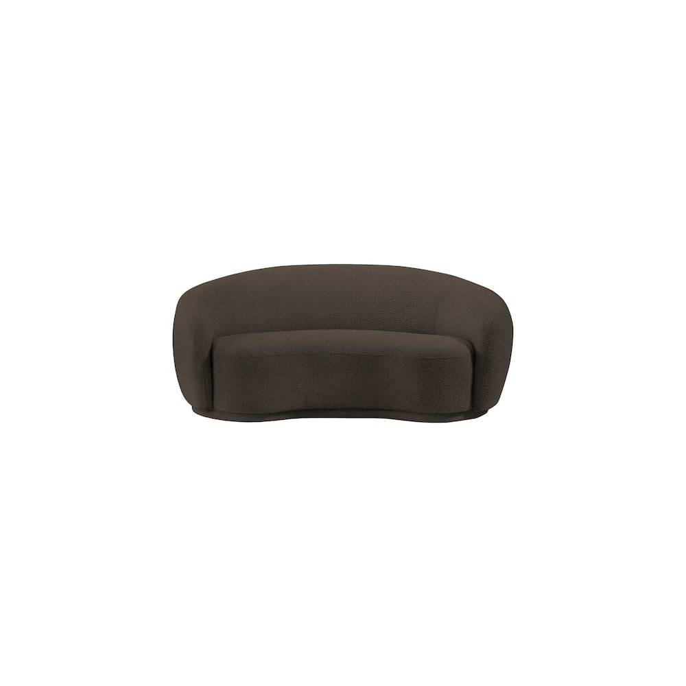 Hyde Brown Boucle Fabric Loveseat. Picture 4